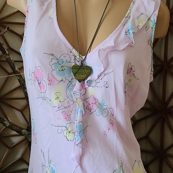 SALE TODAY PINK MULTI FLORAL LONGER DRESS SIZE 12 - Picture 8 of 16